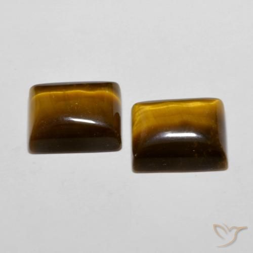 12.19克拉天然虎眼石，狭长方形，不透明