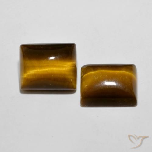12.36克拉天然虎眼石，狭长方形，不透明