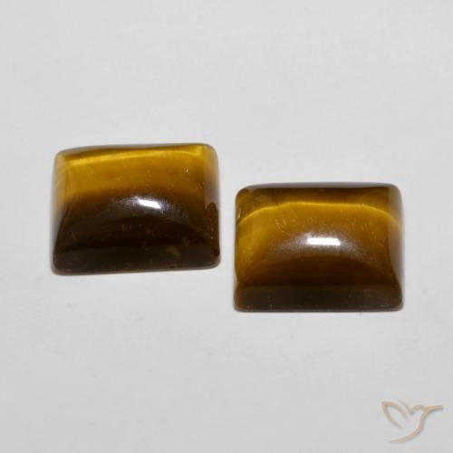 12.36克拉天然虎眼石，狭长方形，不透明