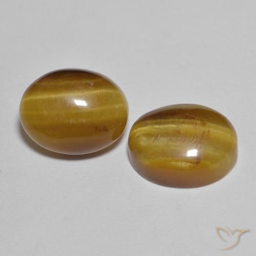 5.95克拉天然虎眼石，梨形，不透明