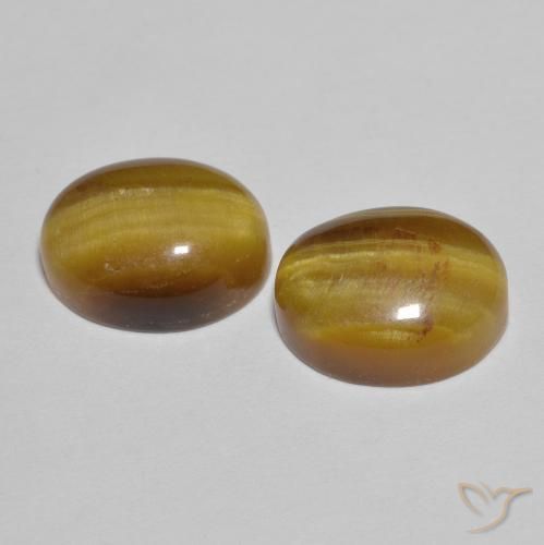 5.95克拉天然虎眼石，梨形，不透明