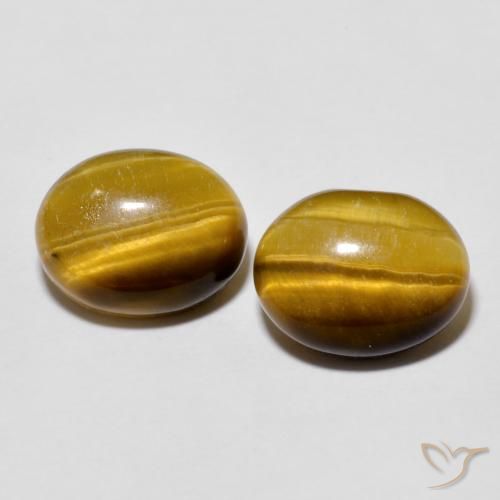 5.60ctw 天然 浅棕色 虎眼石, 椭圆形, 不透明