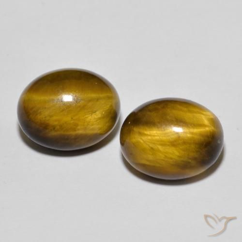 6.95克拉天然虎眼石，椭圆形，不透明