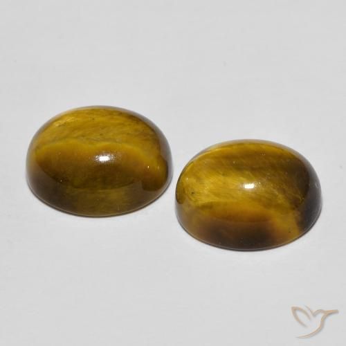 6.95克拉天然虎眼石，椭圆形，不透明