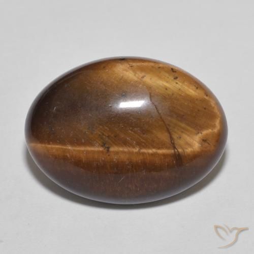 9.50ct 天然 焦糖棕 虎眼石, 椭圆形, 不透明