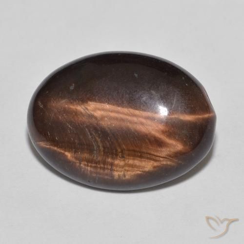 8.35ct 天然 红棕色 虎眼石, 椭圆形, 不透明