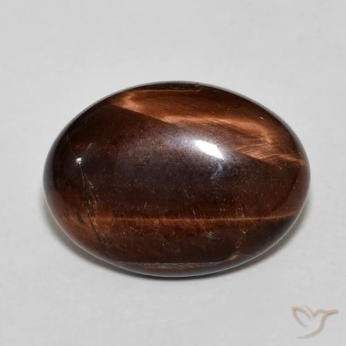 10.52ct 天然 山核桃棕 虎眼石, 椭圆形, 不透明