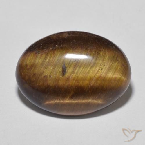 9.52ct 天然 暖棕 虎眼石, 椭圆形, 不透明
