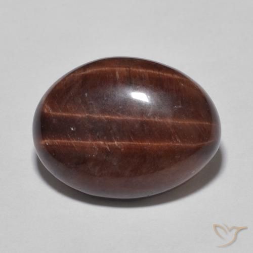 7.73ct 天然 山核桃棕 虎眼石, 椭圆形, 不透明