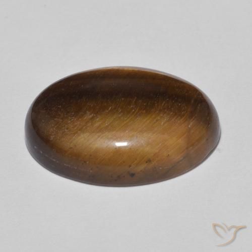 10.52克拉天然虎眼石，椭圆形，不透明