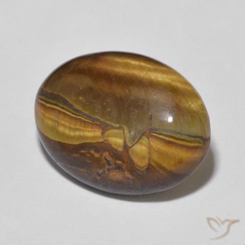 9.28ct 天然 金棕色 虎眼石, 椭圆形, 不透明