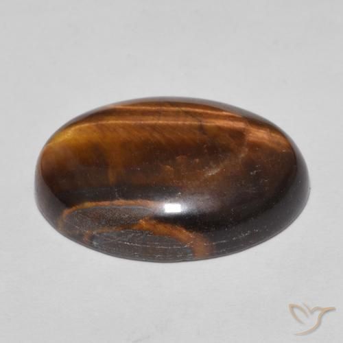 9.77克拉天然虎眼石，椭圆形，不透明