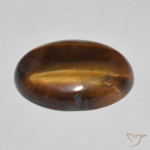 9.66克拉天然虎眼石，椭圆形，不透明