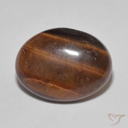 8.54ct 天然 橙棕色 虎眼石, 椭圆形, 不透明