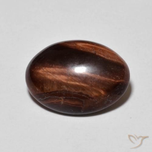 4.17ct 天然 山核桃棕 虎眼石, 椭圆形, 不透明