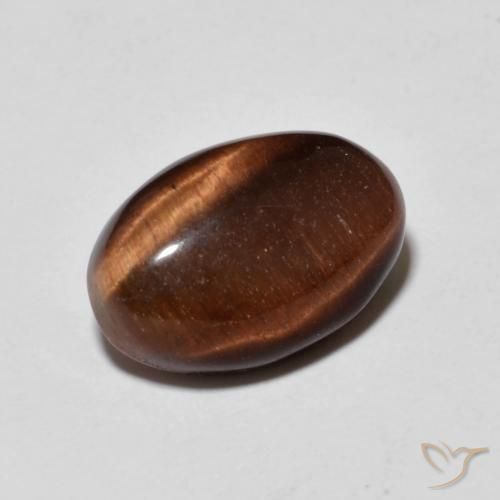 5.24克拉天然虎眼石，椭圆形，不透明