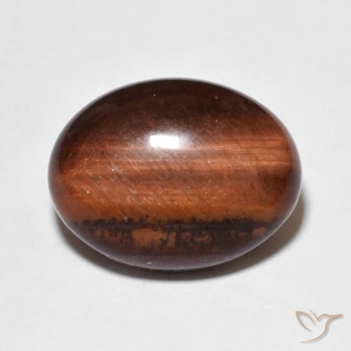 10.00ct 天然 Medium Dark-Brown 虎眼石, 椭圆形, 不透明