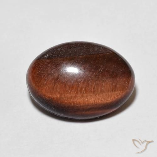 5.64ct 天然 Medium Dark-Brown 虎眼石, 椭圆形, 不透明