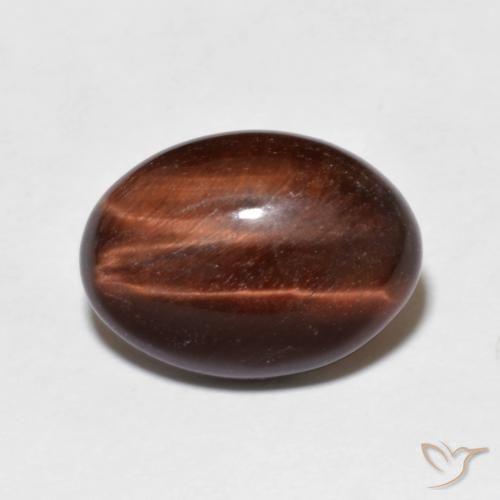 5.18ct 天然 暖棕 虎眼石, 椭圆形, 不透明