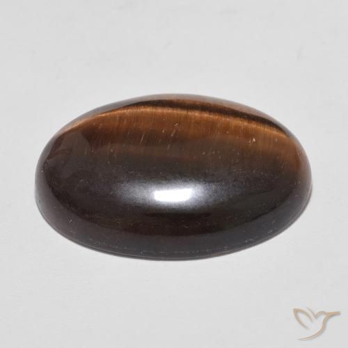 9.86克拉天然虎眼石，椭圆形，不透明