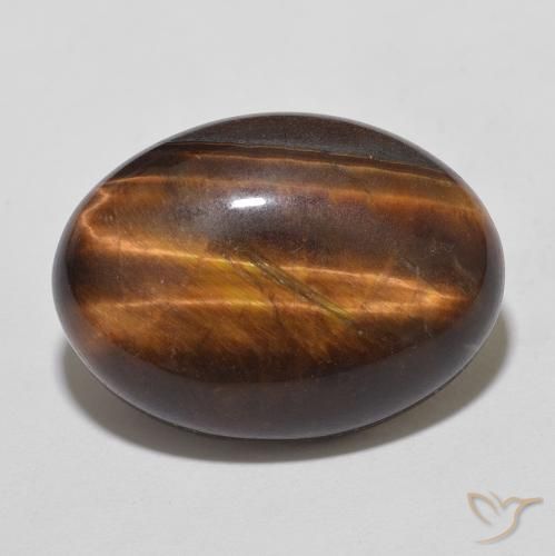 10.43ct 天然 肉桂棕 虎眼石, 椭圆形, 不透明