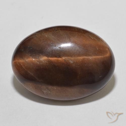 10.01ct 天然 红棕色 虎眼石, 椭圆形, 不透明