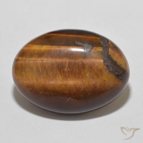 11.39ct 天然 暖棕 虎眼石, 椭圆形, 不透明