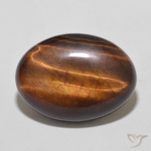 9.78ct 天然 红棕色 虎眼石, 椭圆形, 不透明