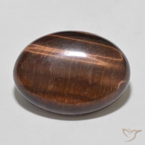 10.52ct 天然 暖棕 虎眼石, 椭圆形, 不透明