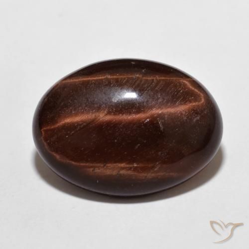 9.08ct 天然 红棕色 虎眼石, 椭圆形, 不透明