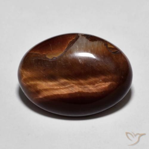 9.63ct 天然 暖棕 虎眼石, 椭圆形, 不透明