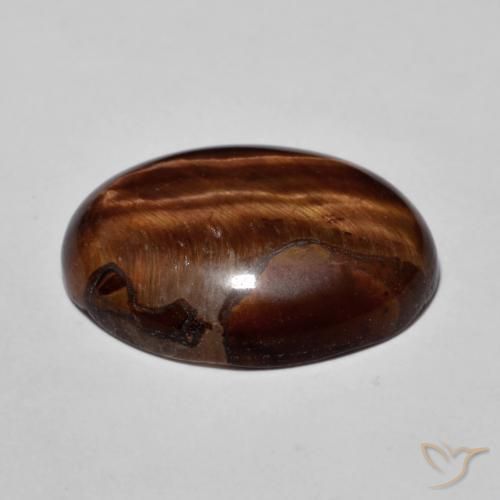 9.63克拉天然虎眼石，椭圆形，不透明