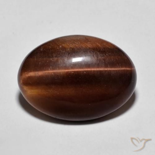 8.96ct 天然 姜饼布朗 虎眼石, 椭圆形, 不透明