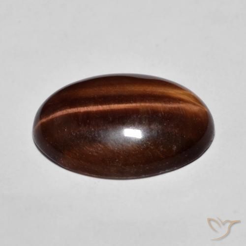 8.96克拉天然虎眼石，椭圆形，不透明