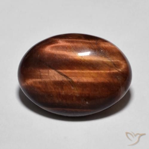 9.67ct 天然 姜饼布朗 虎眼石, 椭圆形, 不透明