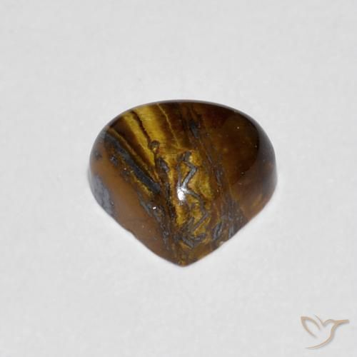 0.87克拉天然虎眼石，梨形，不透明