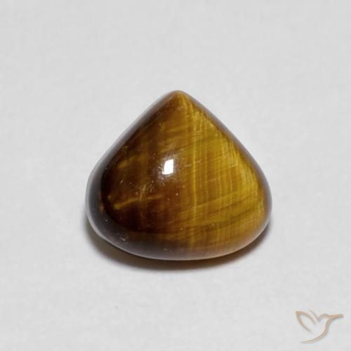 0.74ct 天然 暖棕 虎眼石, 梨形, 不透明