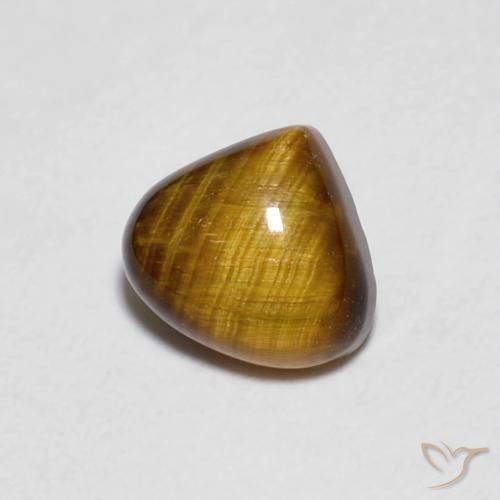 0.74克拉天然虎眼石，梨形，不透明