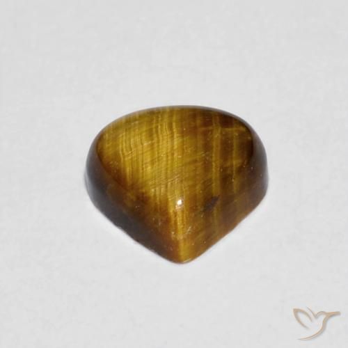 0.74克拉天然虎眼石，梨形，不透明