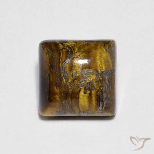 1.36ct 天然 Medium Light-Brown 虎眼石, 正方形, 不透明