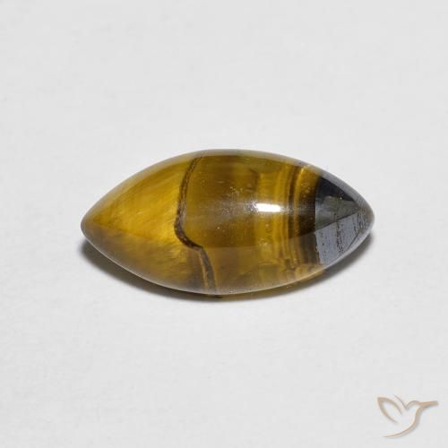 1.96ct 天然 暖棕 虎眼石, 榄尖形, 不透明