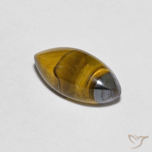 1.96克拉天然虎眼石，榄尖形，不透明