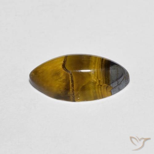 1.96克拉天然虎眼石，榄尖形，不透明