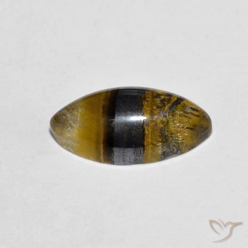 2.29克拉天然虎眼石，榄尖形，不透明
