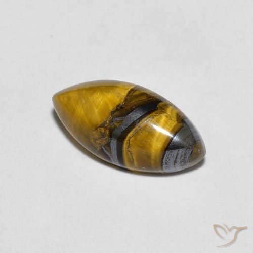 2.04ct 天然 金棕色 虎眼石, 榄尖形, 不透明