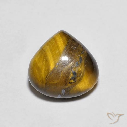 2.00ct 天然 金棕色 虎眼石, 梨形, 不透明
