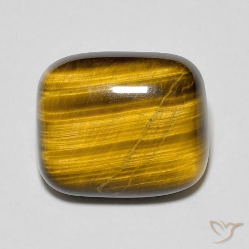 8.41ct 天然 中褐色 虎眼石, 软垫, 不透明