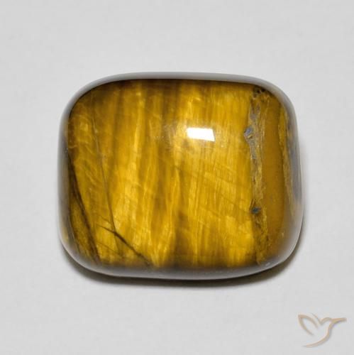 8.50ct 天然 金棕色 虎眼石, 软垫, 不透明