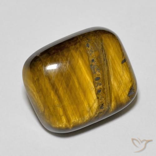 9.01ct 天然 暖棕 虎眼石, 软垫, 不透明