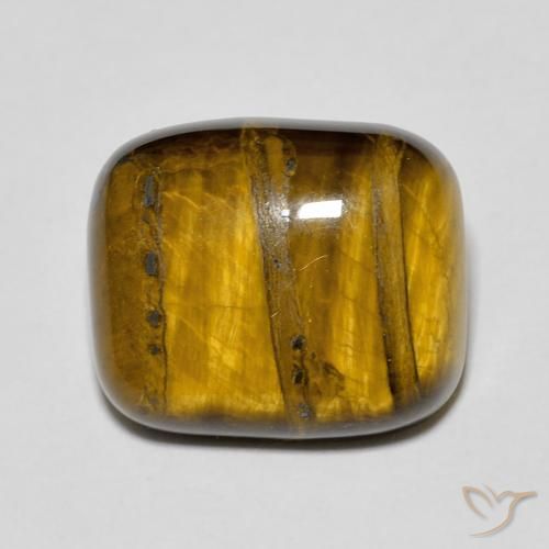 9.15ct 天然 Medium Light-Brown 虎眼石, 软垫, 不透明